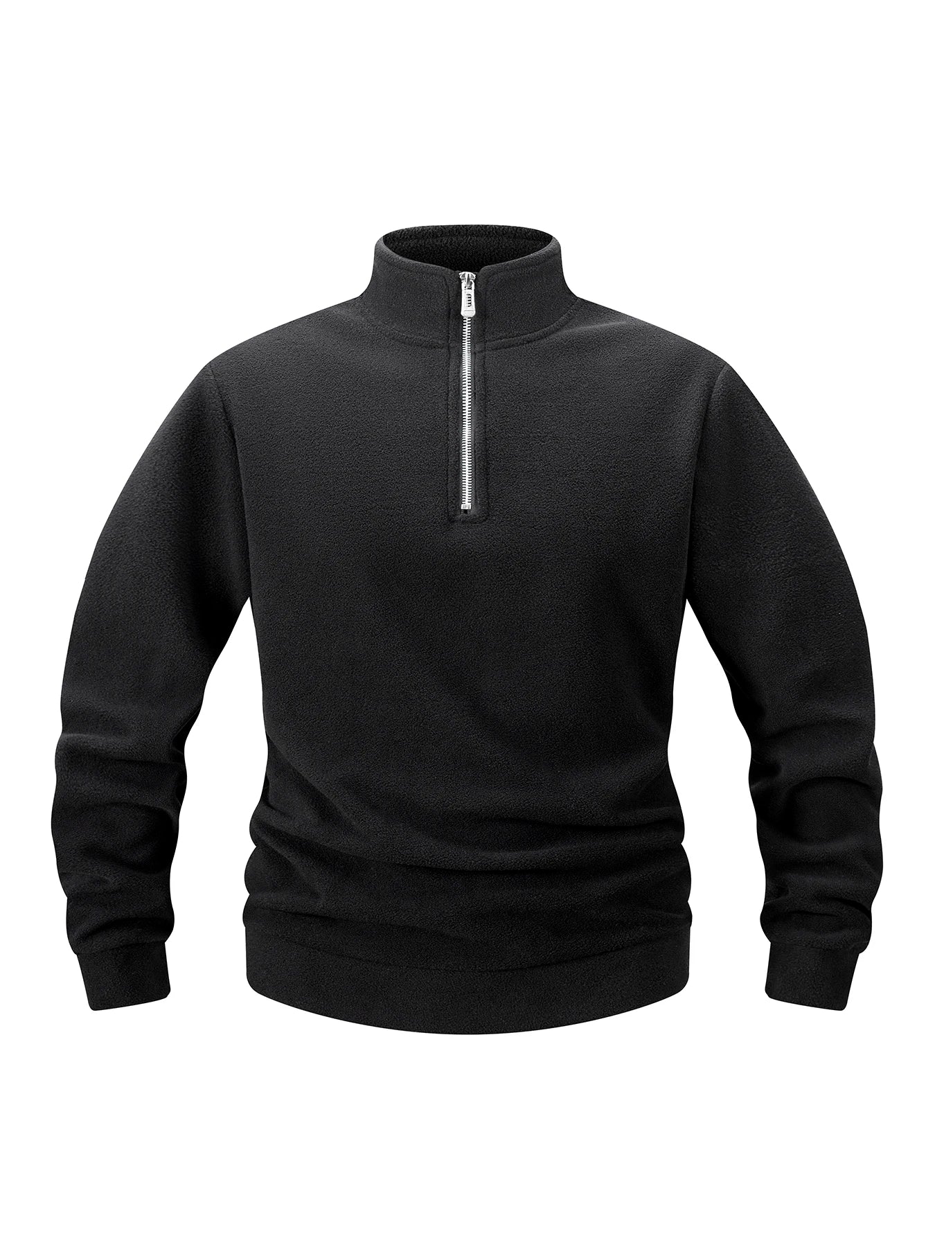 2025 Men Casual Fleece Sweatshirts Tops Men Sport Classic Stand Collar Sweatshirts Men’S Quarter Zip Hoodie Basic Pullover 3XL